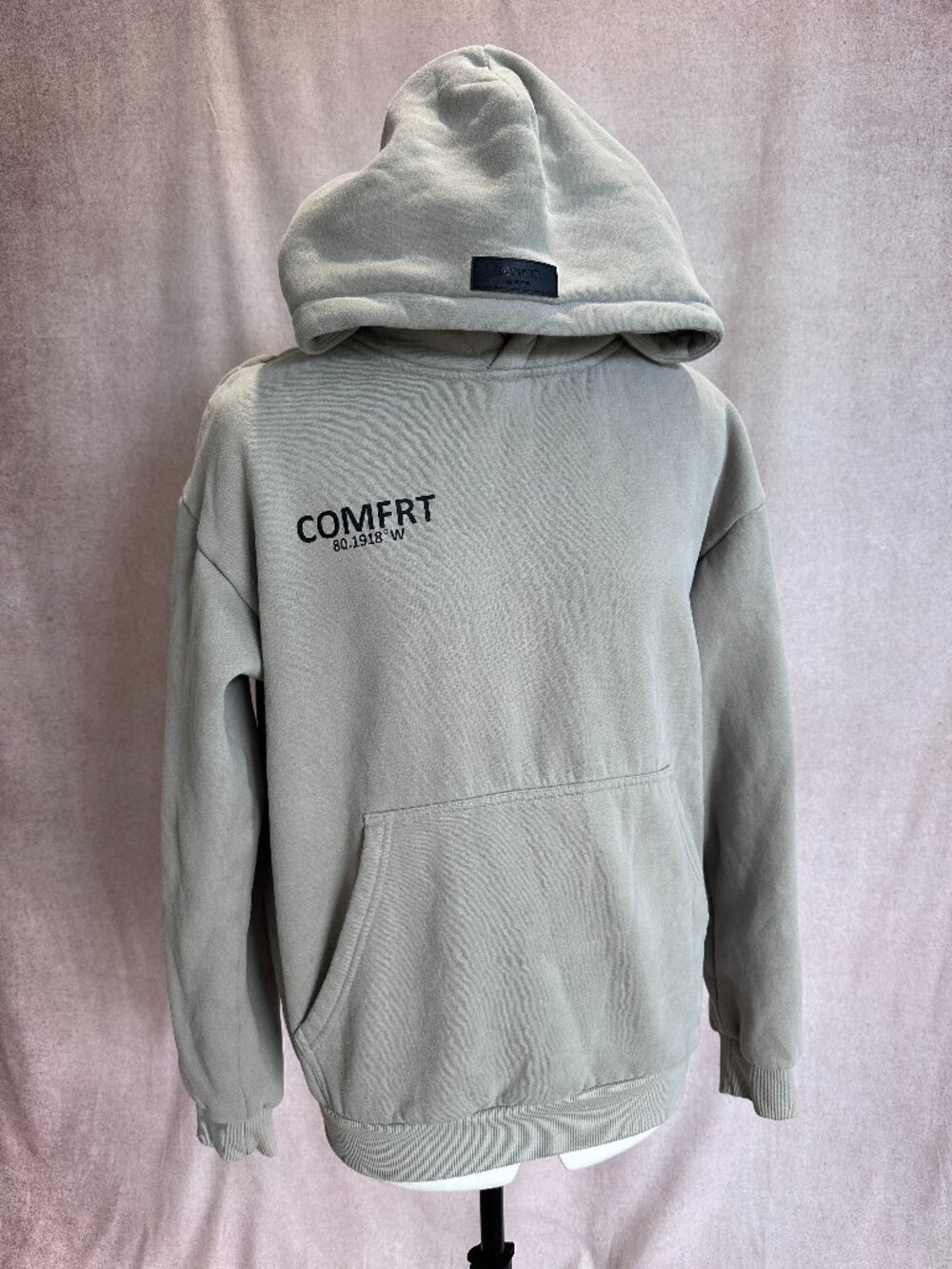 Comfrt 80.1918 by Good Days Ahead, Stone Gray / Green Hoodie, XS